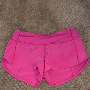 Lululemon Athletica Pink Athletic Shorts with Compression Liner